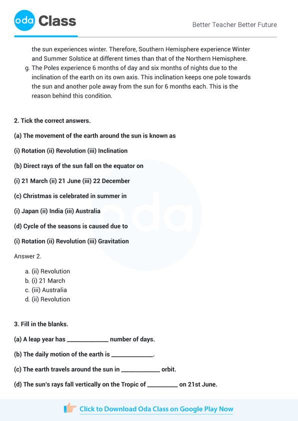 ncert solutions for class 6 geography chapter 3