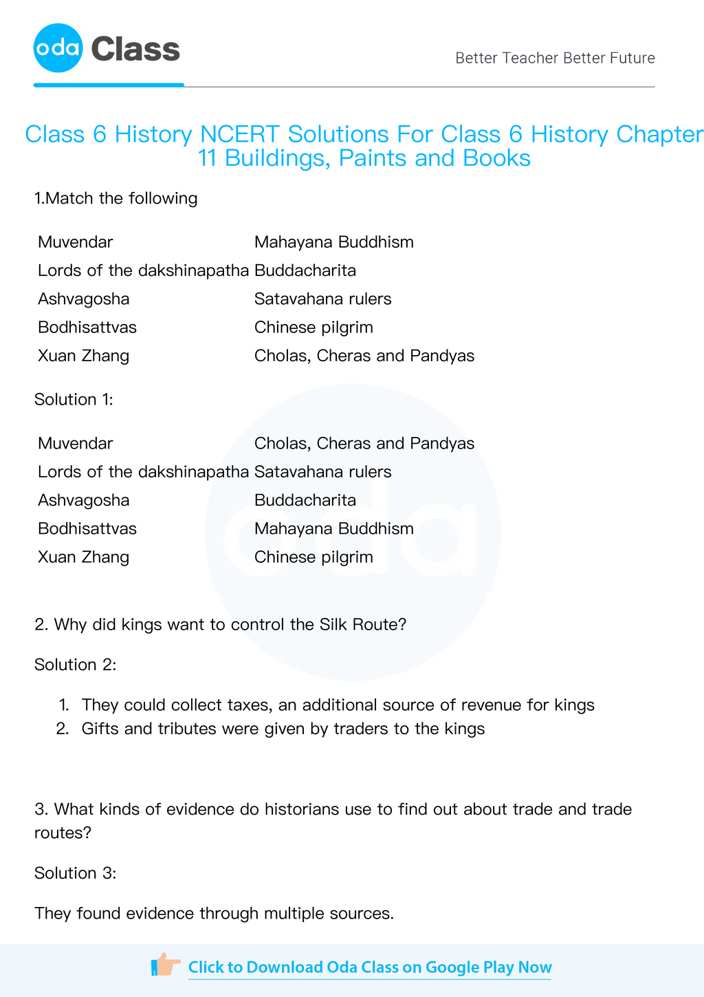 Ncert Solutions For Class 6 History Chapter 11 Class 6 ncert / cbse revision notes. ncert solutions for class 6 history